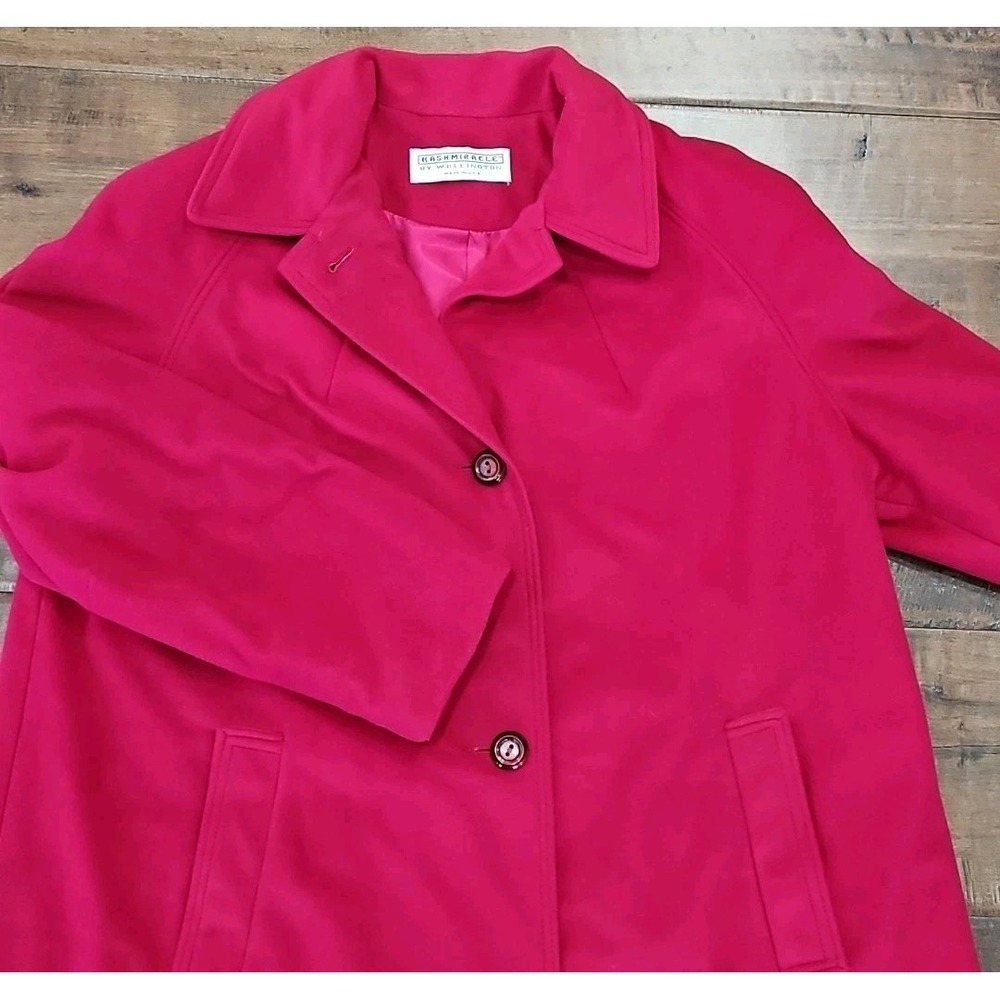 Vintage 70s Kashmiracle Wellington Red Coat‎ Tea Length Fully Lined L/XL womens